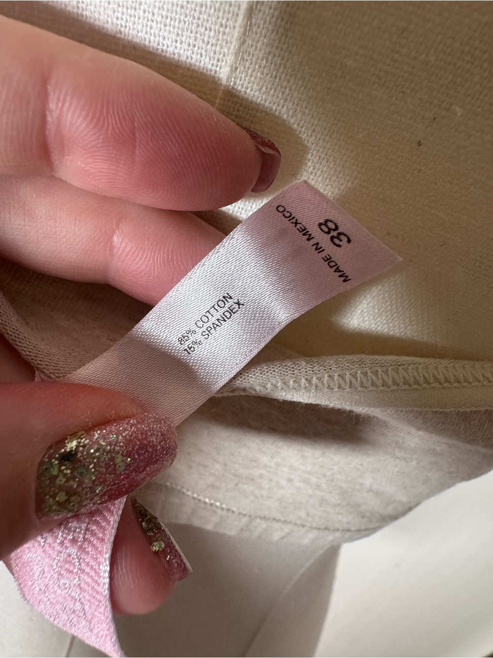 Minimal Spaghetti-Strap Crop Top in Light Cream - Picture 6 of 8